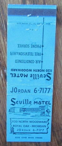 Seville Motel - Matchbook